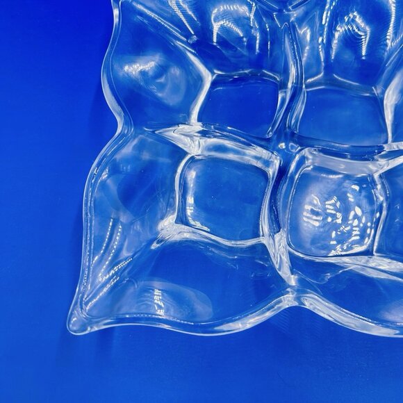 Shannon Fiori Crystal 4-Section Serving Platter Nuts Candies Condiments - Picture 3 of 10